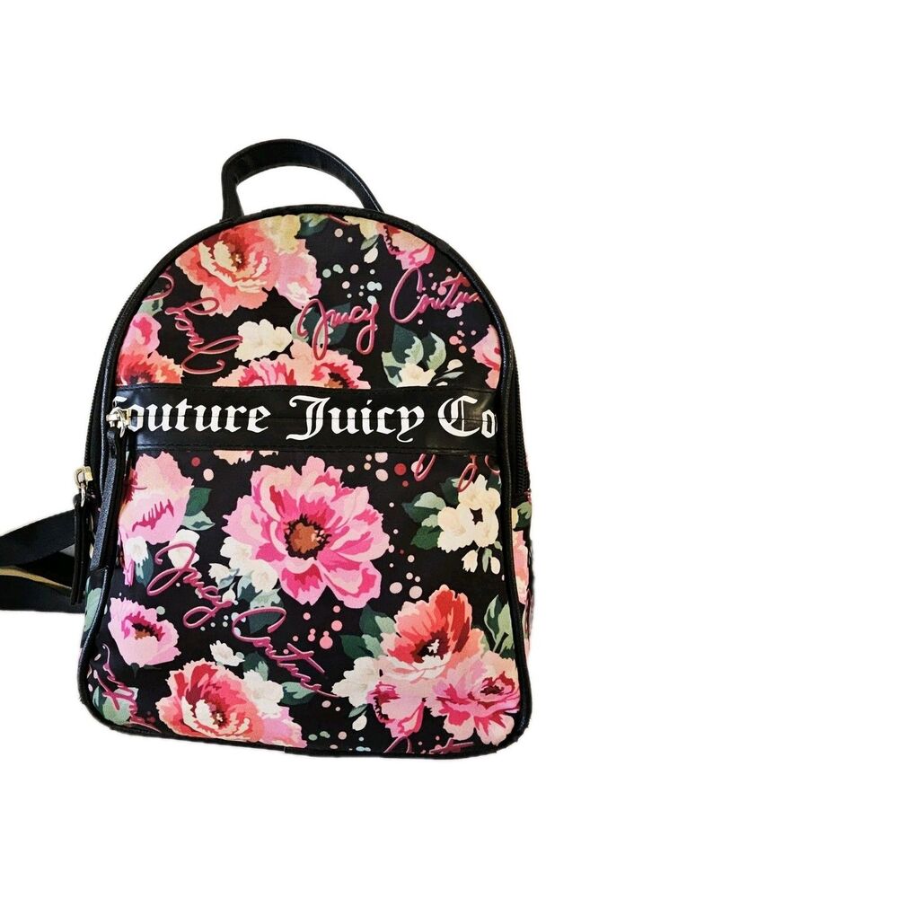 Juicy Couture Floral Mini Backpack | Black & Pink - Picture 3 of 10